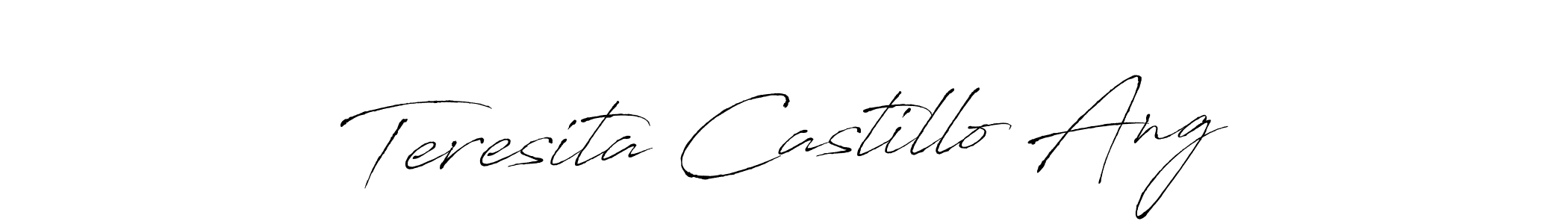 Similarly Antro_Vectra is the best handwritten signature design. Signature creator online .You can use it as an online autograph creator for name Teresita Castillo Ang. Teresita Castillo Ang signature style 6 images and pictures png