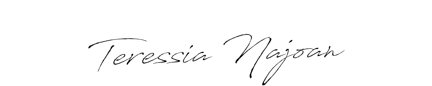 Design your own signature with our free online signature maker. With this signature software, you can create a handwritten (Antro_Vectra) signature for name Teressia Najoan. Teressia Najoan signature style 6 images and pictures png