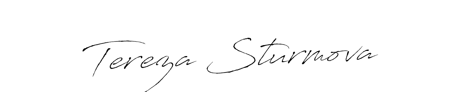 How to make Tereza Sturmova name signature. Use Antro_Vectra style for creating short signs online. This is the latest handwritten sign. Tereza Sturmova signature style 6 images and pictures png