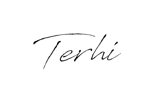 Terhi stylish signature style. Best Handwritten Sign (Antro_Vectra) for my name. Handwritten Signature Collection Ideas for my name Terhi. Terhi signature style 6 images and pictures png