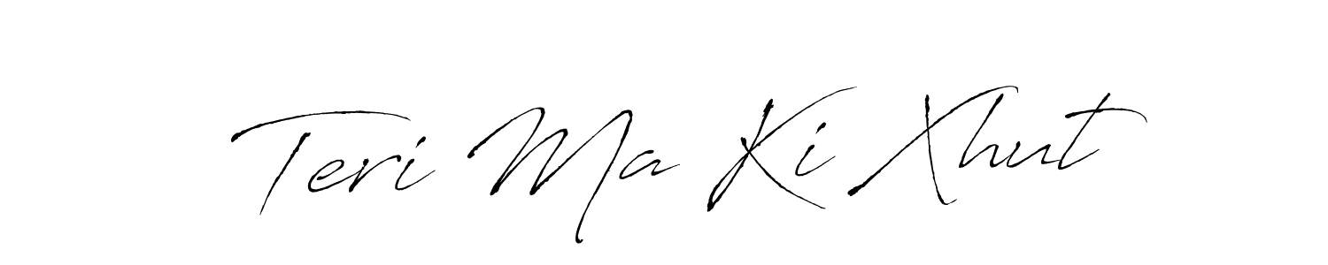 Make a beautiful signature design for name Teri Ma Ki Xhut. With this signature (Antro_Vectra) style, you can create a handwritten signature for free. Teri Ma Ki Xhut signature style 6 images and pictures png