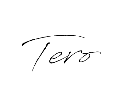 Design your own signature with our free online signature maker. With this signature software, you can create a handwritten (Antro_Vectra) signature for name Tero. Tero signature style 6 images and pictures png