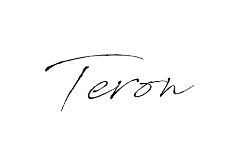 Create a beautiful signature design for name Teron. With this signature (Antro_Vectra) fonts, you can make a handwritten signature for free. Teron signature style 6 images and pictures png