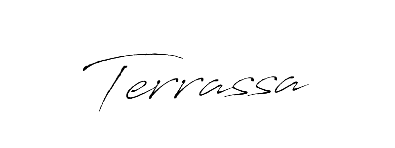 Use a signature maker to create a handwritten signature online. With this signature software, you can design (Antro_Vectra) your own signature for name Terrassa. Terrassa signature style 6 images and pictures png