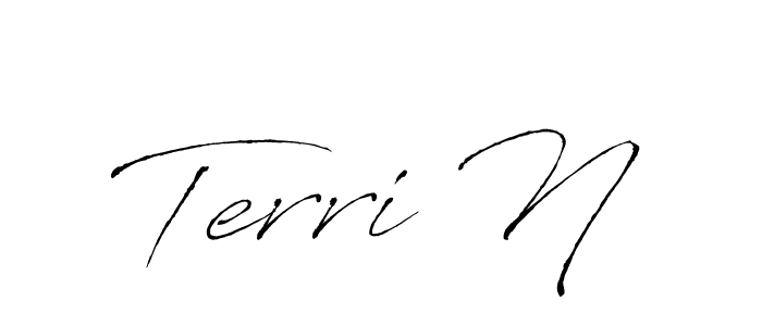 The best way (Antro_Vectra) to make a short signature is to pick only two or three words in your name. The name Terri N include a total of six letters. For converting this name. Terri N signature style 6 images and pictures png