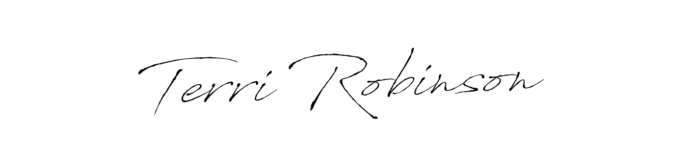 Make a beautiful signature design for name Terri Robinson. With this signature (Antro_Vectra) style, you can create a handwritten signature for free. Terri Robinson signature style 6 images and pictures png