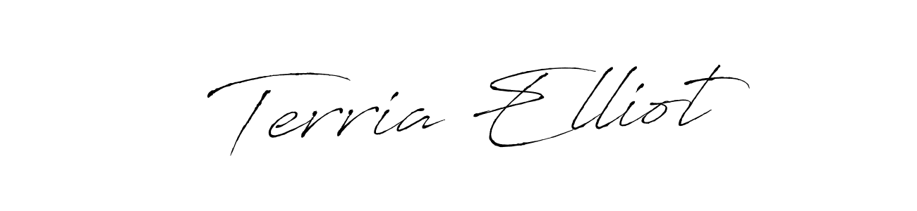 Antro_Vectra is a professional signature style that is perfect for those who want to add a touch of class to their signature. It is also a great choice for those who want to make their signature more unique. Get Terria Elliot name to fancy signature for free. Terria Elliot signature style 6 images and pictures png