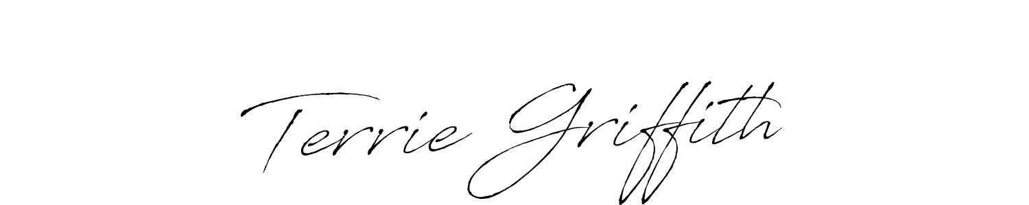 Create a beautiful signature design for name Terrie Griffith. With this signature (Antro_Vectra) fonts, you can make a handwritten signature for free. Terrie Griffith signature style 6 images and pictures png