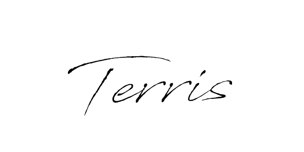 Terris stylish signature style. Best Handwritten Sign (Antro_Vectra) for my name. Handwritten Signature Collection Ideas for my name Terris. Terris signature style 6 images and pictures png