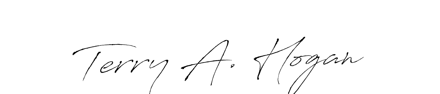How to make Terry A. Hogan name signature. Use Antro_Vectra style for creating short signs online. This is the latest handwritten sign. Terry A. Hogan signature style 6 images and pictures png