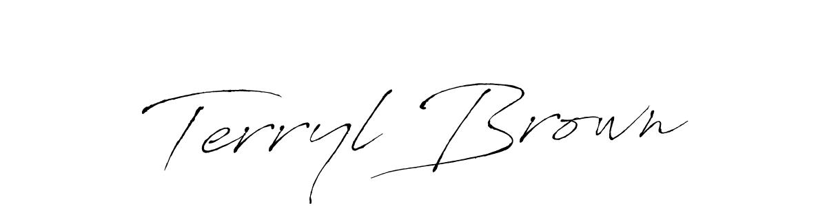 Terryl Brown stylish signature style. Best Handwritten Sign (Antro_Vectra) for my name. Handwritten Signature Collection Ideas for my name Terryl Brown. Terryl Brown signature style 6 images and pictures png