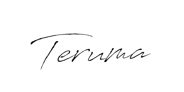 if you are searching for the best signature style for your name Teruma. so please give up your signature search. here we have designed multiple signature styles  using Antro_Vectra. Teruma signature style 6 images and pictures png