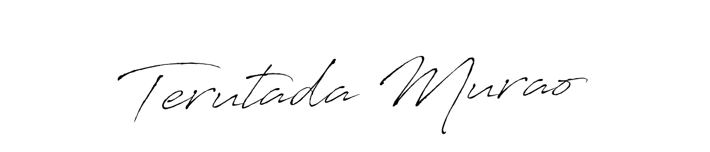 Design your own signature with our free online signature maker. With this signature software, you can create a handwritten (Antro_Vectra) signature for name Terutada Murao. Terutada Murao signature style 6 images and pictures png