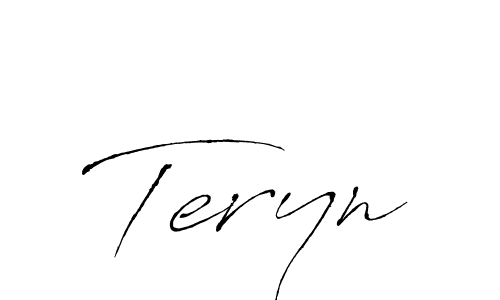 Design your own signature with our free online signature maker. With this signature software, you can create a handwritten (Antro_Vectra) signature for name Teryn. Teryn signature style 6 images and pictures png