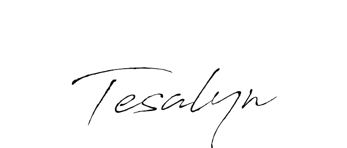 Antro_Vectra is a professional signature style that is perfect for those who want to add a touch of class to their signature. It is also a great choice for those who want to make their signature more unique. Get Tesalyn name to fancy signature for free. Tesalyn signature style 6 images and pictures png