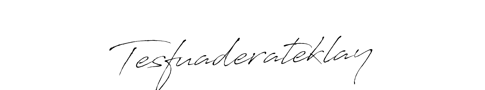 Similarly Antro_Vectra is the best handwritten signature design. Signature creator online .You can use it as an online autograph creator for name Tesfuaderateklay. Tesfuaderateklay signature style 6 images and pictures png