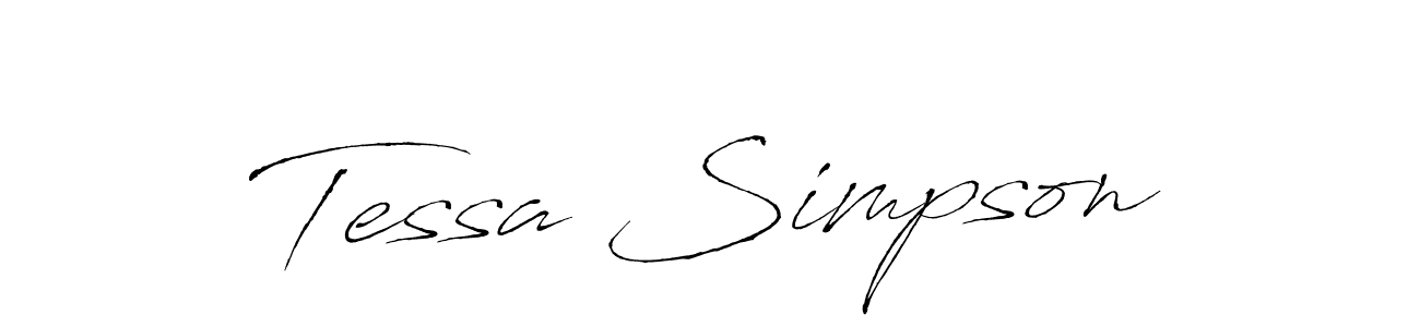 Use a signature maker to create a handwritten signature online. With this signature software, you can design (Antro_Vectra) your own signature for name Tessa Simpson. Tessa Simpson signature style 6 images and pictures png