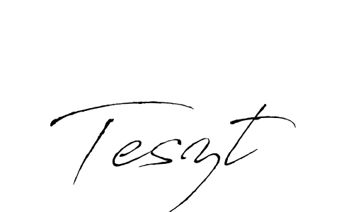 Use a signature maker to create a handwritten signature online. With this signature software, you can design (Antro_Vectra) your own signature for name Teszt. Teszt signature style 6 images and pictures png
