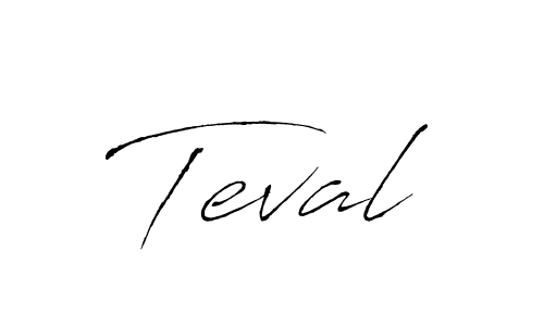 Design your own signature with our free online signature maker. With this signature software, you can create a handwritten (Antro_Vectra) signature for name Teval. Teval signature style 6 images and pictures png