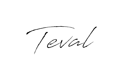 Design your own signature with our free online signature maker. With this signature software, you can create a handwritten (Antro_Vectra) signature for name Teval. Teval signature style 6 images and pictures png