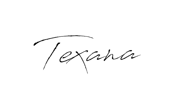 Design your own signature with our free online signature maker. With this signature software, you can create a handwritten (Antro_Vectra) signature for name Texana. Texana signature style 6 images and pictures png