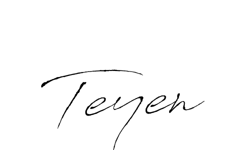 Create a beautiful signature design for name Teyen. With this signature (Antro_Vectra) fonts, you can make a handwritten signature for free. Teyen signature style 6 images and pictures png