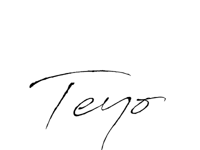 Design your own signature with our free online signature maker. With this signature software, you can create a handwritten (Antro_Vectra) signature for name Teyo. Teyo signature style 6 images and pictures png