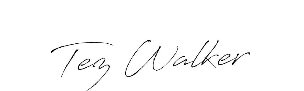 Similarly Antro_Vectra is the best handwritten signature design. Signature creator online .You can use it as an online autograph creator for name Tez Walker. Tez Walker signature style 6 images and pictures png