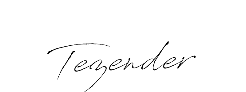 Make a beautiful signature design for name Tezender. With this signature (Antro_Vectra) style, you can create a handwritten signature for free. Tezender signature style 6 images and pictures png