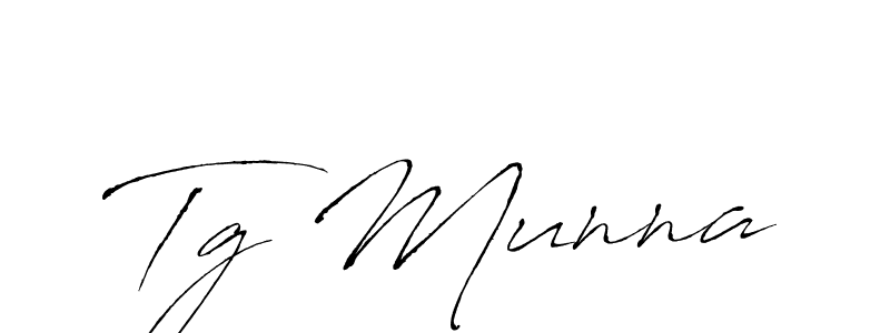 Use a signature maker to create a handwritten signature online. With this signature software, you can design (Antro_Vectra) your own signature for name Tg Munna. Tg Munna signature style 6 images and pictures png