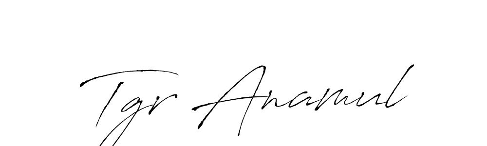 Design your own signature with our free online signature maker. With this signature software, you can create a handwritten (Antro_Vectra) signature for name Tgr Anamul. Tgr Anamul signature style 6 images and pictures png