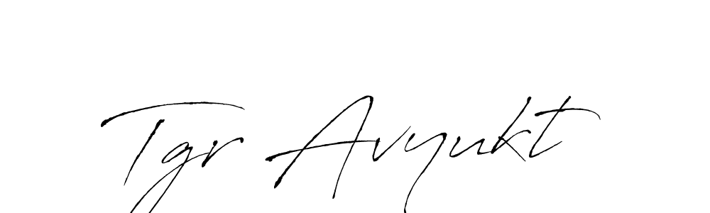 Make a beautiful signature design for name Tgr Avyukt. With this signature (Antro_Vectra) style, you can create a handwritten signature for free. Tgr Avyukt signature style 6 images and pictures png