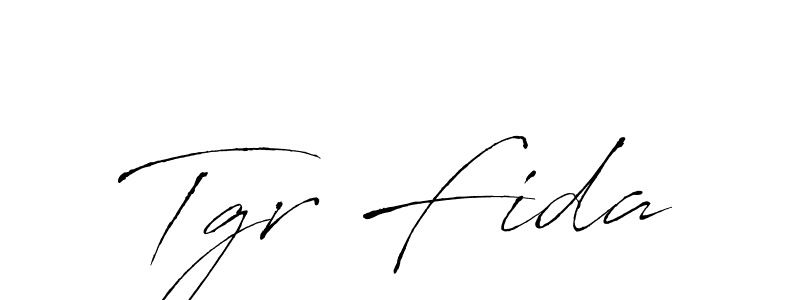 Similarly Antro_Vectra is the best handwritten signature design. Signature creator online .You can use it as an online autograph creator for name Tgr Fida. Tgr Fida signature style 6 images and pictures png