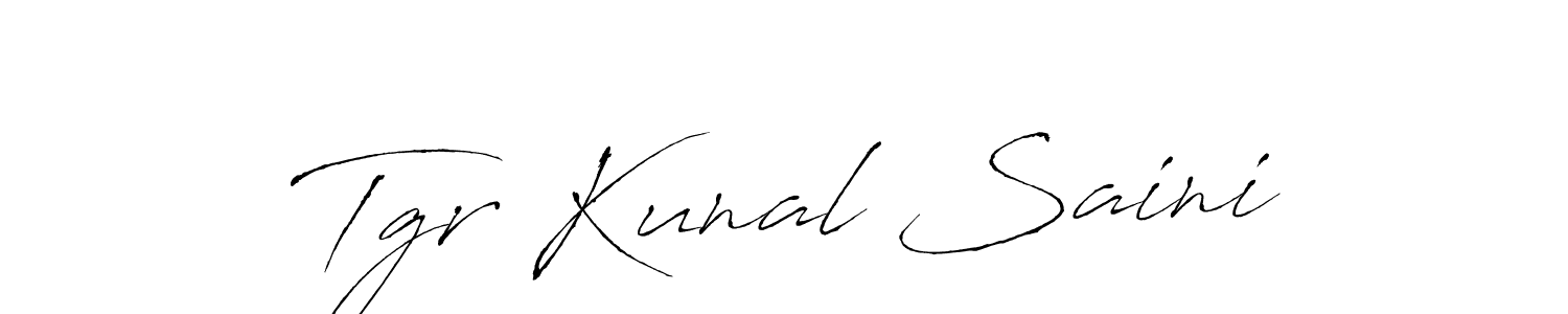 The best way (Antro_Vectra) to make a short signature is to pick only two or three words in your name. The name Tgr Kunal Saini include a total of six letters. For converting this name. Tgr Kunal Saini signature style 6 images and pictures png