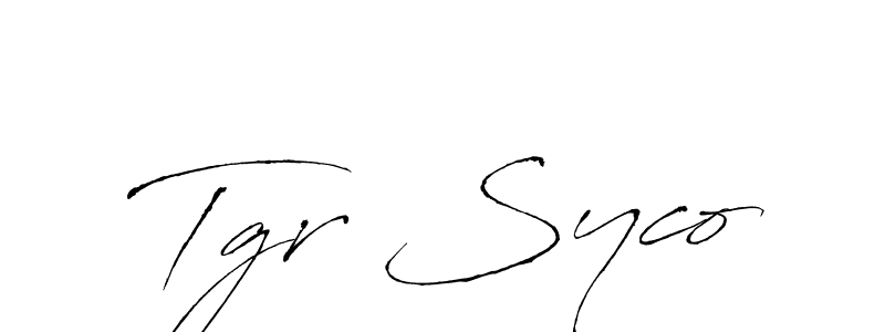 How to make Tgr Syco signature? Antro_Vectra is a professional autograph style. Create handwritten signature for Tgr Syco name. Tgr Syco signature style 6 images and pictures png