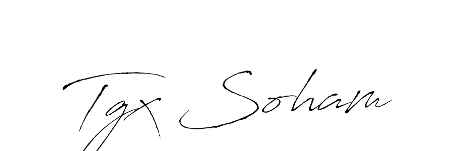 Tgx Soham stylish signature style. Best Handwritten Sign (Antro_Vectra) for my name. Handwritten Signature Collection Ideas for my name Tgx Soham. Tgx Soham signature style 6 images and pictures png
