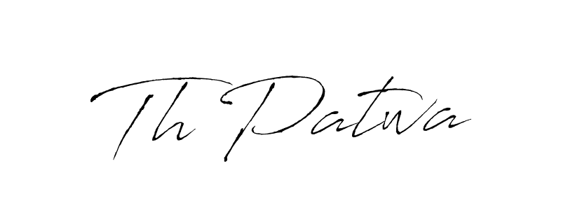 Th Patwa stylish signature style. Best Handwritten Sign (Antro_Vectra) for my name. Handwritten Signature Collection Ideas for my name Th Patwa. Th Patwa signature style 6 images and pictures png