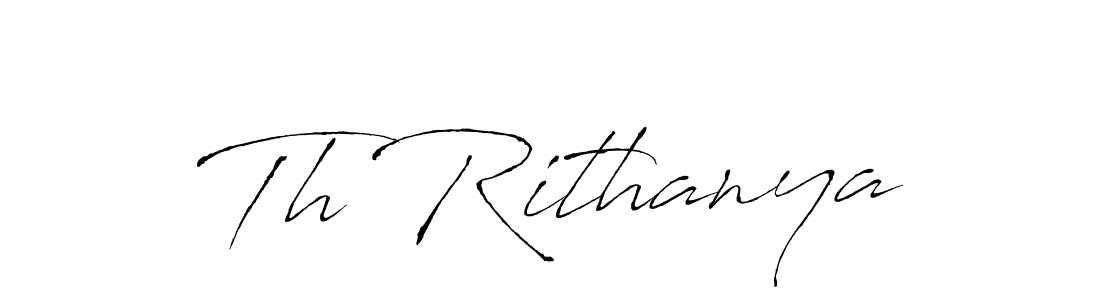 Use a signature maker to create a handwritten signature online. With this signature software, you can design (Antro_Vectra) your own signature for name Th Rithanya. Th Rithanya signature style 6 images and pictures png