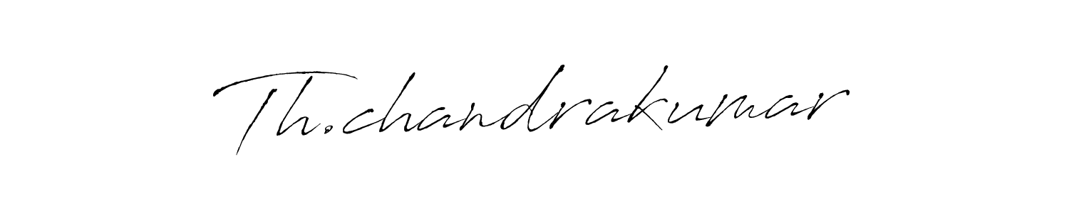 Design your own signature with our free online signature maker. With this signature software, you can create a handwritten (Antro_Vectra) signature for name Th.chandrakumar. Th.chandrakumar signature style 6 images and pictures png
