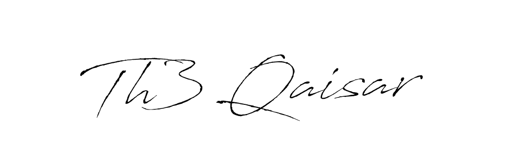 The best way (Antro_Vectra) to make a short signature is to pick only two or three words in your name. The name Th3 Qaisar include a total of six letters. For converting this name. Th3 Qaisar signature style 6 images and pictures png