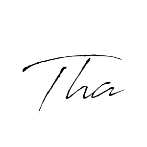 Design your own signature with our free online signature maker. With this signature software, you can create a handwritten (Antro_Vectra) signature for name Tha. Tha signature style 6 images and pictures png