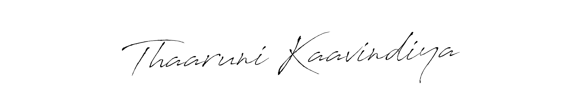 How to make Thaaruni Kaavindiya signature? Antro_Vectra is a professional autograph style. Create handwritten signature for Thaaruni Kaavindiya name. Thaaruni Kaavindiya signature style 6 images and pictures png