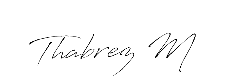 Make a beautiful signature design for name Thabrez M. Use this online signature maker to create a handwritten signature for free. Thabrez M signature style 6 images and pictures png