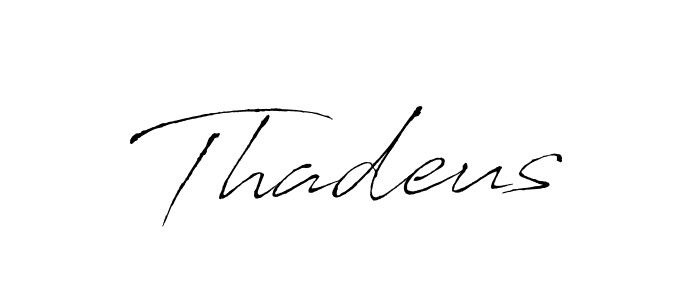 Design your own signature with our free online signature maker. With this signature software, you can create a handwritten (Antro_Vectra) signature for name Thadeus. Thadeus signature style 6 images and pictures png