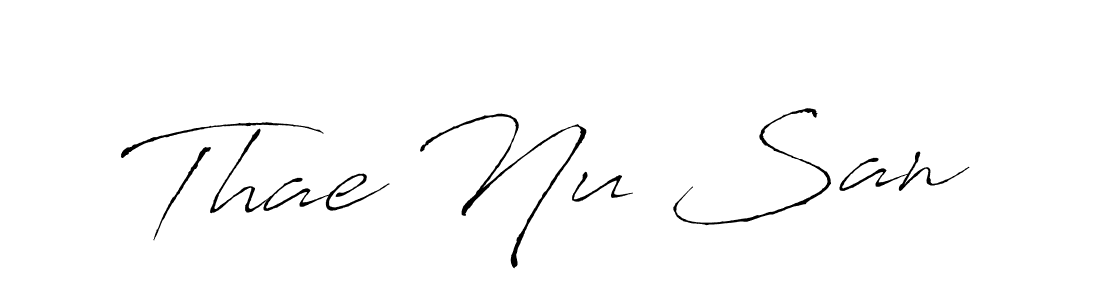 Similarly Antro_Vectra is the best handwritten signature design. Signature creator online .You can use it as an online autograph creator for name Thae Nu San. Thae Nu San signature style 6 images and pictures png