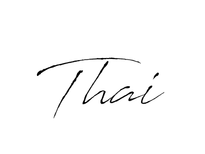 Design your own signature with our free online signature maker. With this signature software, you can create a handwritten (Antro_Vectra) signature for name Thai. Thai signature style 6 images and pictures png