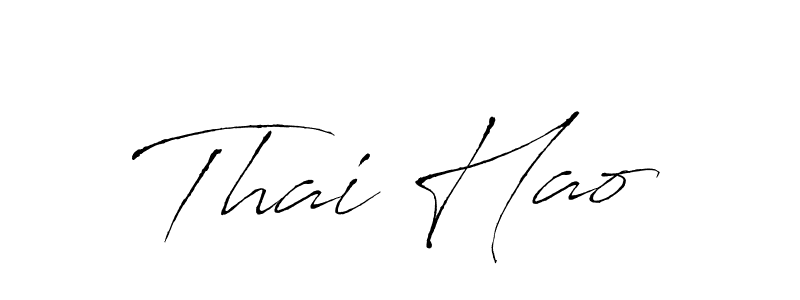 Design your own signature with our free online signature maker. With this signature software, you can create a handwritten (Antro_Vectra) signature for name Thai Hao. Thai Hao signature style 6 images and pictures png