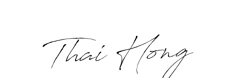 Design your own signature with our free online signature maker. With this signature software, you can create a handwritten (Antro_Vectra) signature for name Thai Hong. Thai Hong signature style 6 images and pictures png