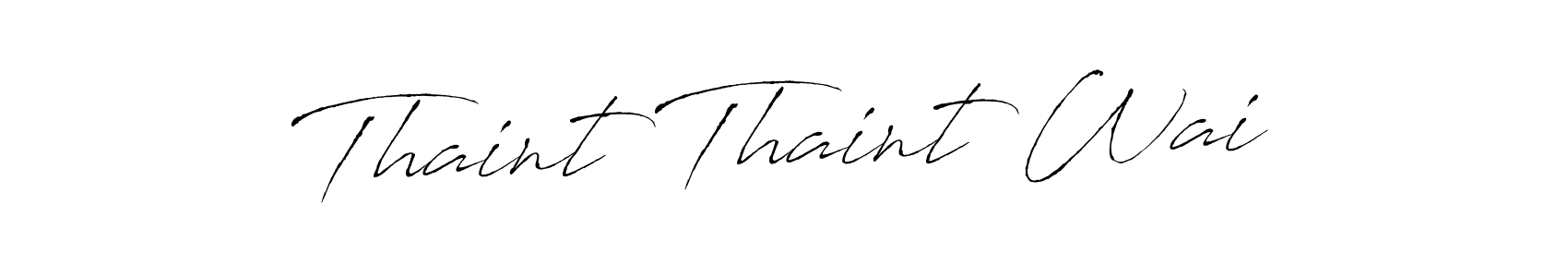 Also You can easily find your signature by using the search form. We will create Thaint Thaint Wai name handwritten signature images for you free of cost using Antro_Vectra sign style. Thaint Thaint Wai signature style 6 images and pictures png