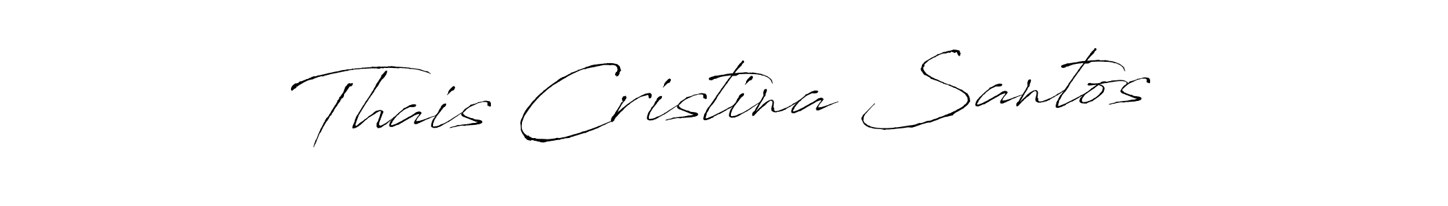 Make a beautiful signature design for name Thais Cristina Santos. With this signature (Antro_Vectra) style, you can create a handwritten signature for free. Thais Cristina Santos signature style 6 images and pictures png